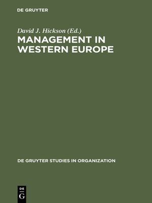 cover image of Management in Western Europe